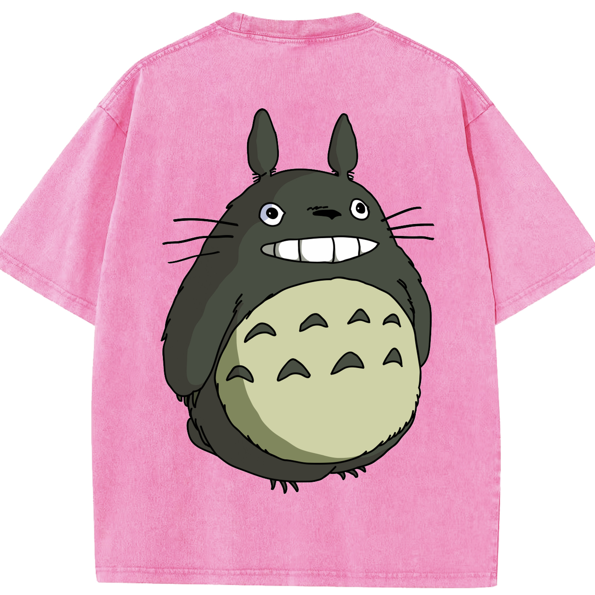 （画像用） となりのトトロ 草壁メイ 草壁サツキ My Neighbor Totoro Satsuki Kusakabe Mei Kusakabe 綿100% ヴィンテージ風 半袖Tシャツ（背面プリント）